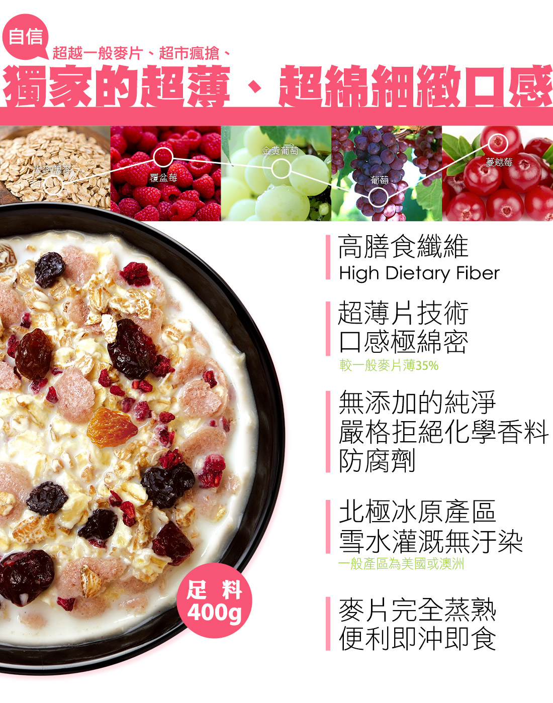 米森水果覆盆莓麥片隨手包