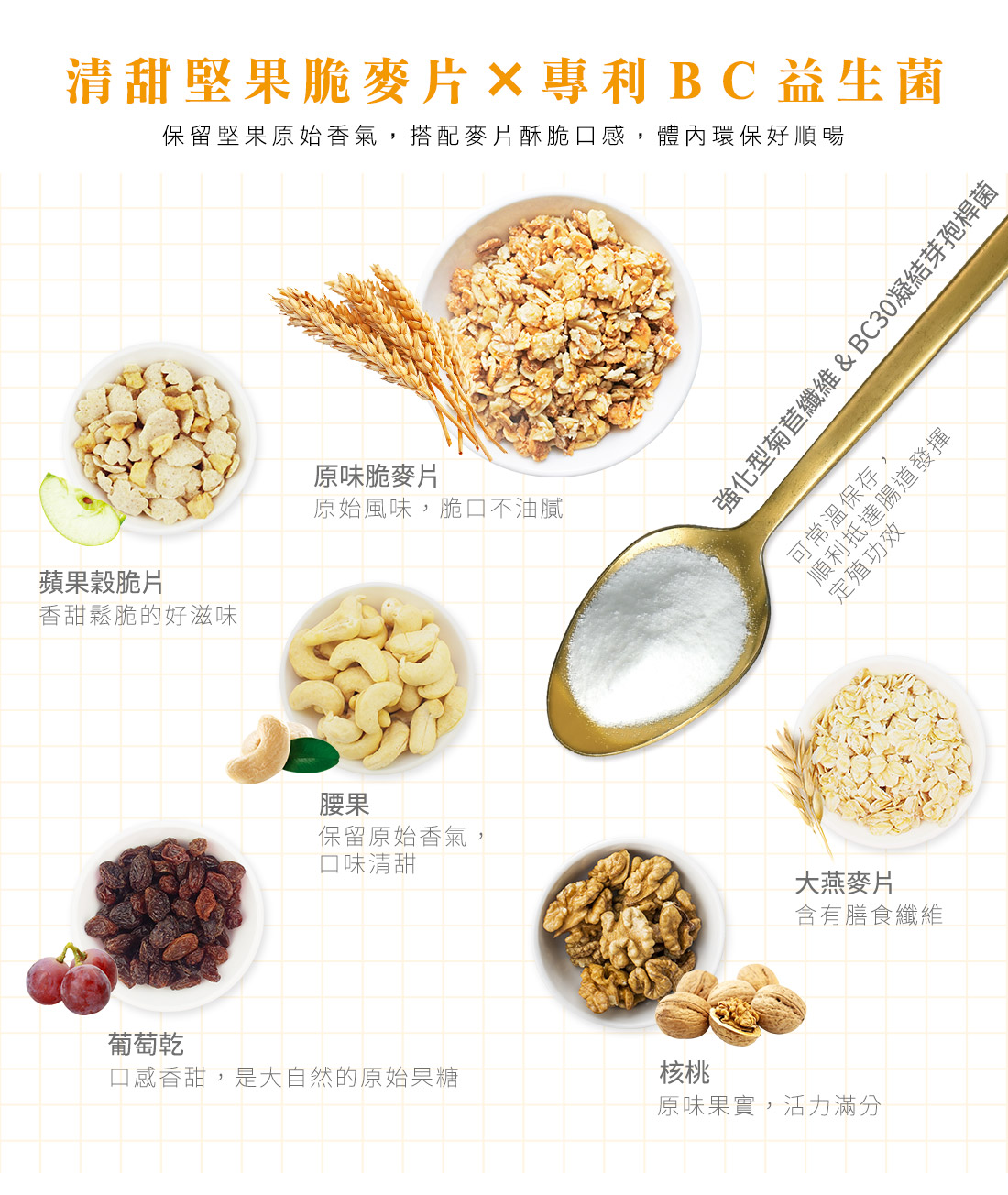 米森BC益生菌堅果脆麥片